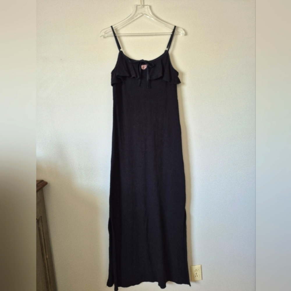 Vintage Juicy Couture Terry Cloth Black Dress